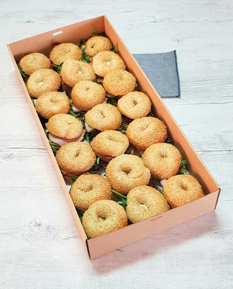 Mini bagel platter 20 pieces