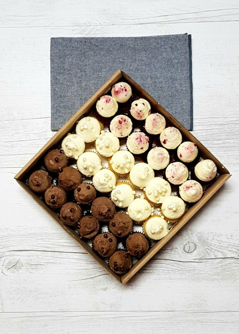 Mini Cup Cakes Platter 24 pieces