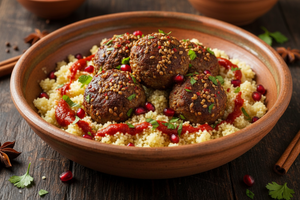 Moroccan Lamb Meatballs with Couscous