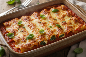 Vegetarian Spinach and Ricotta Cannelloni